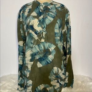 Zara XL Tropical button up top.